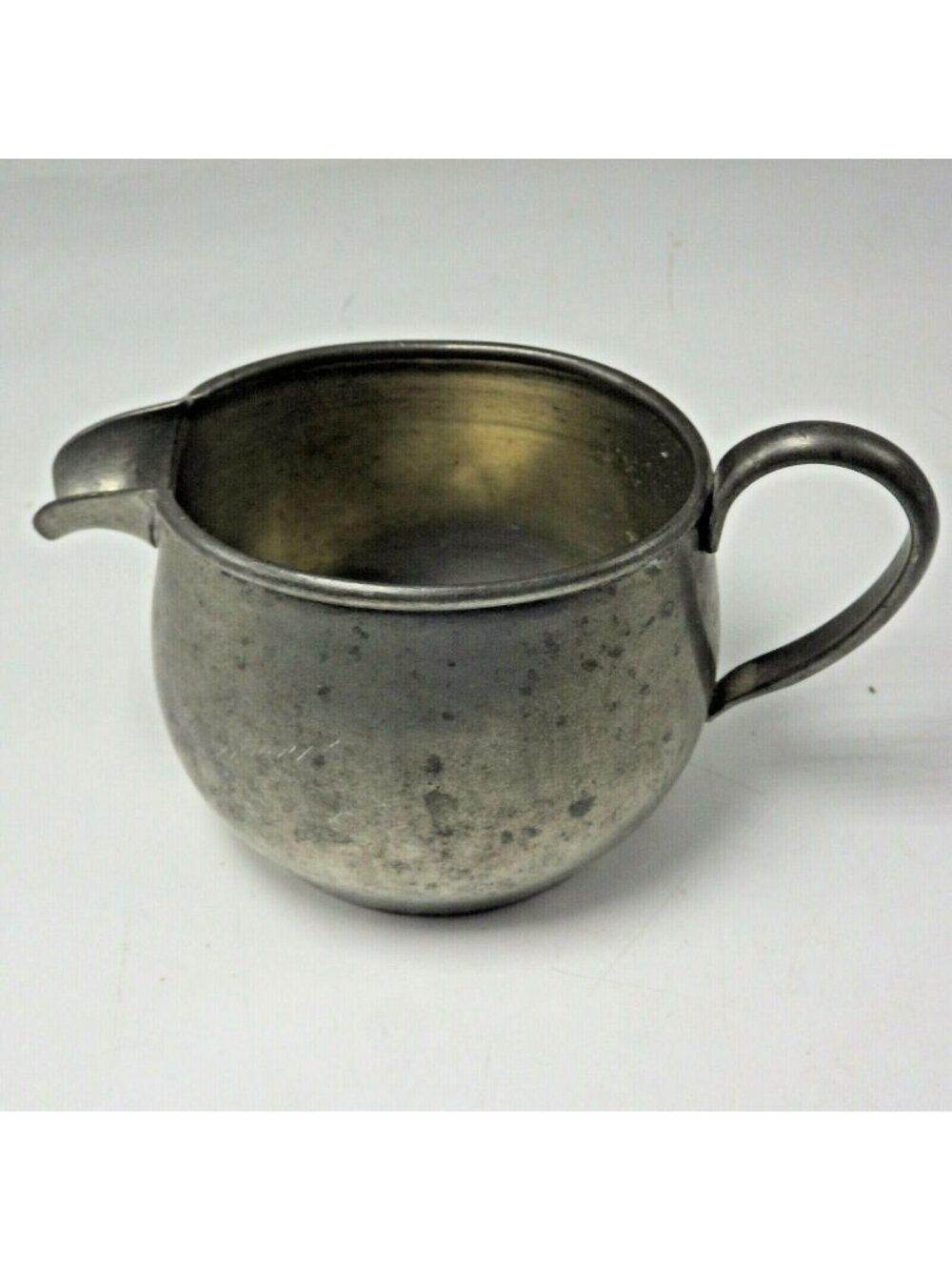 Pewter Creamer Rustic Tavern Primitive Distressed